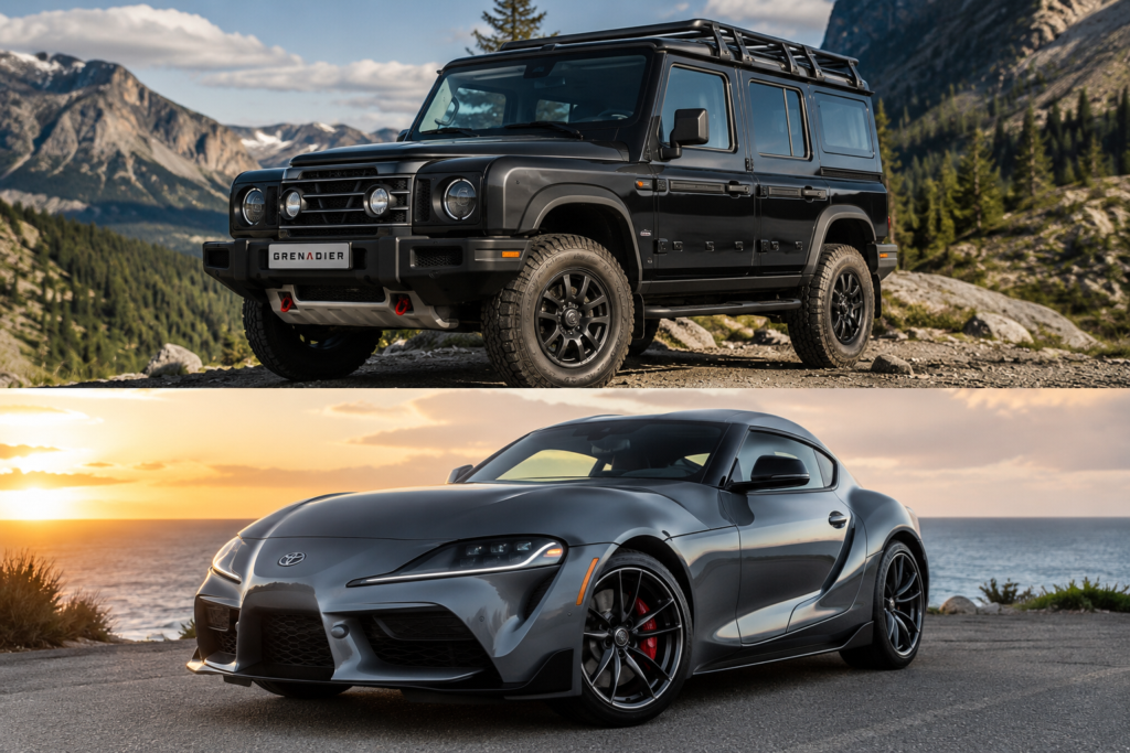 Toyota GR Supra and INEOS Grenadier